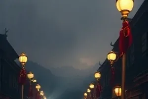 《深巷灯影》巷口路灯封面